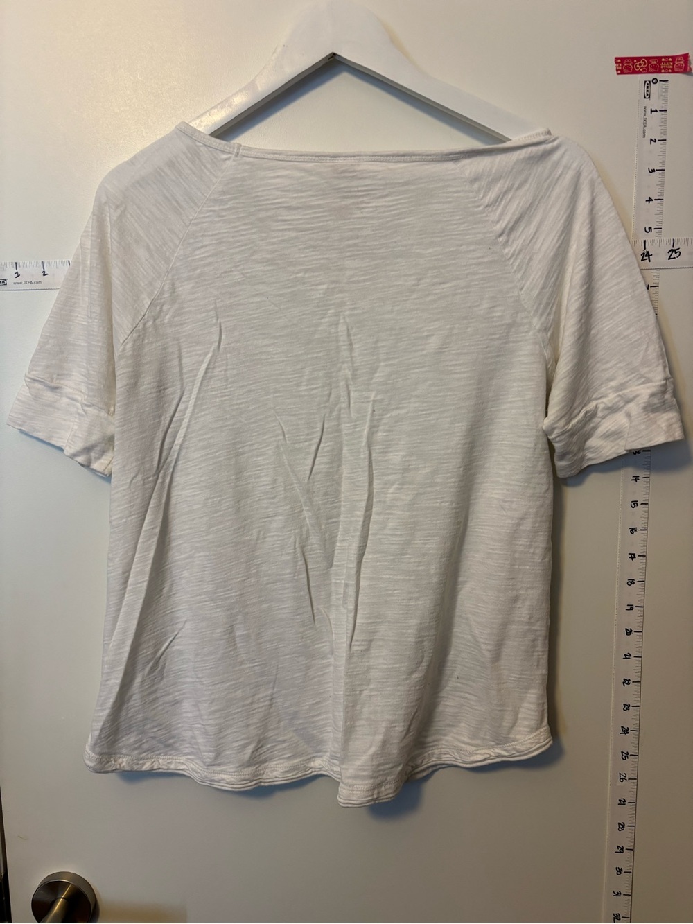 Anthropologie Women's White Sequin Wave Short Sleeve Top - Picture 3 of 3
